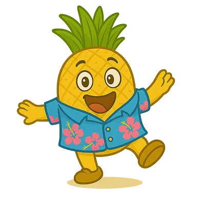 illu ananas chemise bleue