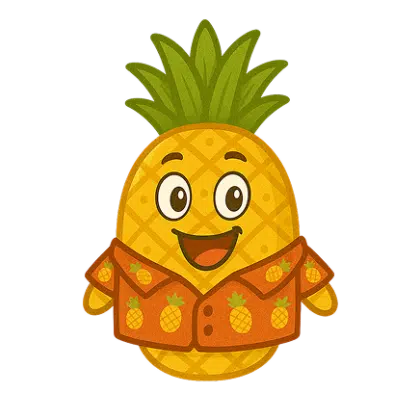 Parc aquatique 15 illu ananas chemise orange